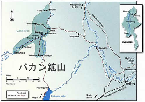 パカン鉱山 地図